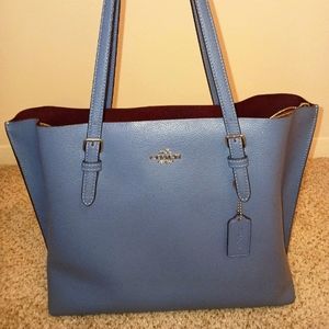 Coach dusty blue tote